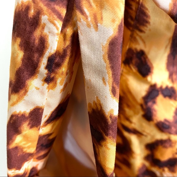 KATE SPADE Leopard Cheetah Panther Puff Sleeve Midi Dress Women - Picture 9 of 12